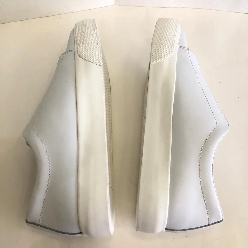 Lauren Ralph Lauren Woman’s Isla Leather Platform Trainer Slip-On Sneakers Sz 10
